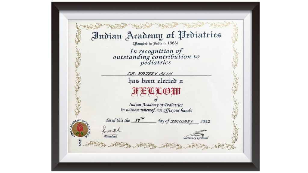 Fellow of Indian Academy of Pediatrics