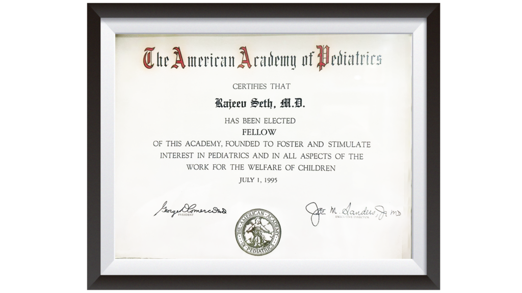 Fellow, American Academy of Pediatrics